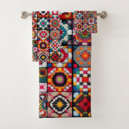 Impresión en blanco de patrón de crochet de cuadra