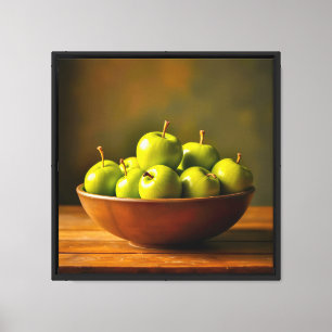 Impresión en lienzo 15"x16" Manzanas Verdes