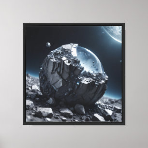 Impresión en lienzo 16"x16" Moon Rocks-3