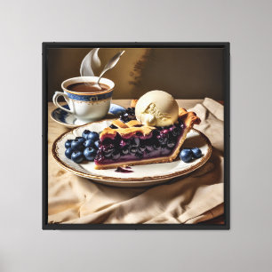 Impresión en lienzo 40,6x40,6 cm Tarta de arándano