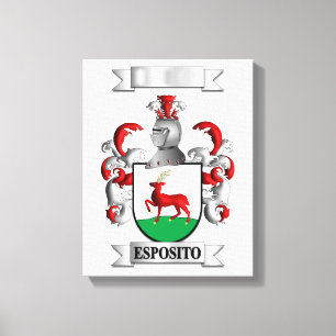 Impresión en lienzo Apellido y escudo Esposito ita