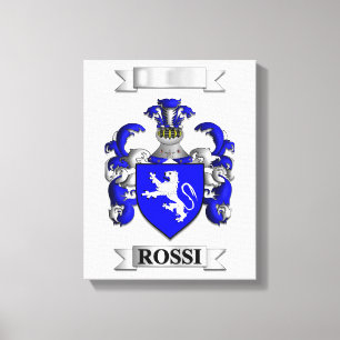 Impresión en lienzo Apellido y escudo Rossi italia
