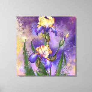 Impresión en lienzo con flores de iris