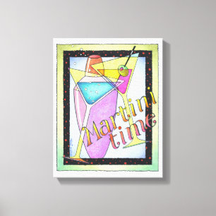 Impresión en lienzo de 11"x14" - HORA DEL MARTINI,