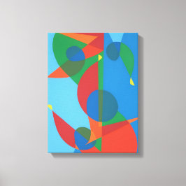 Impresión en lienzo de armonía azul abstracta