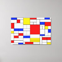 Impresión en lienzo de arte abstracto estilo Piet 