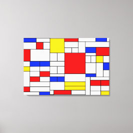 Impresión en lienzo de arte abstracto estilo Piet 