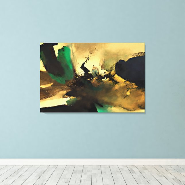 Impresión en lienzo de arte abstracto oriental est (Insitu (piso de madera))