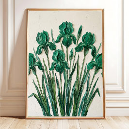Impresión en lienzo de arte abstracto verde esmera
