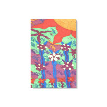 Impresión en lienzo de arte boho de jardín