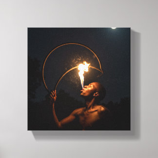 impresión en lienzo de arte de fuego africano