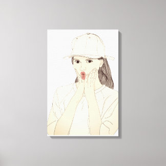 Impresión en lienzo de arte de línea minimalista d