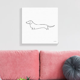 Impresión en lienzo de arte de línea única de Dach