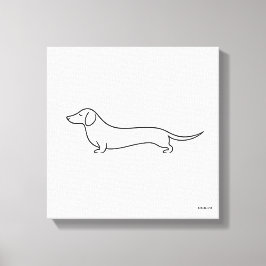 Impresión en lienzo de arte de línea única de Dach
