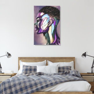 Impresión en lienzo de arte pintado de hombre