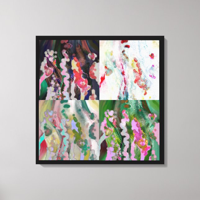 Impresión en lienzo de arte psicodélico. 4 capas p (Anverso)