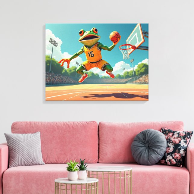 Impresión en lienzo de Basketball Frog (Insitu (Sala de estar))
