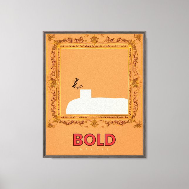 Impresión en lienzo de Bold Baldie (Anverso)