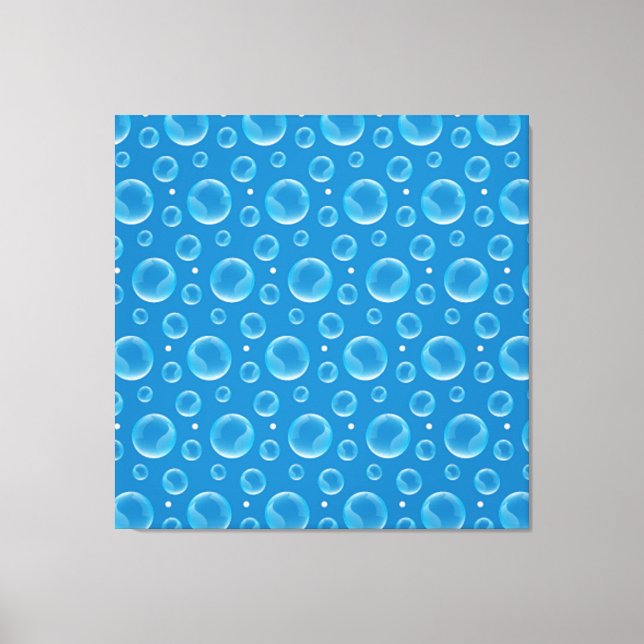 Impresión en lienzo de Burbujas Azules (Anverso)