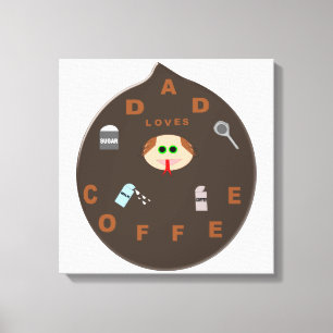 Impresión en lienzo de café para papá monstruo div
