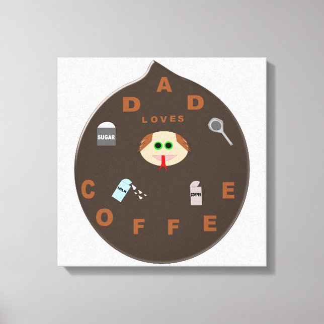 Impresión en lienzo de café para papá monstruo div (Anverso)