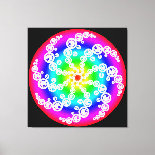 Impresión en lienzo de círculo de cultivo abstract