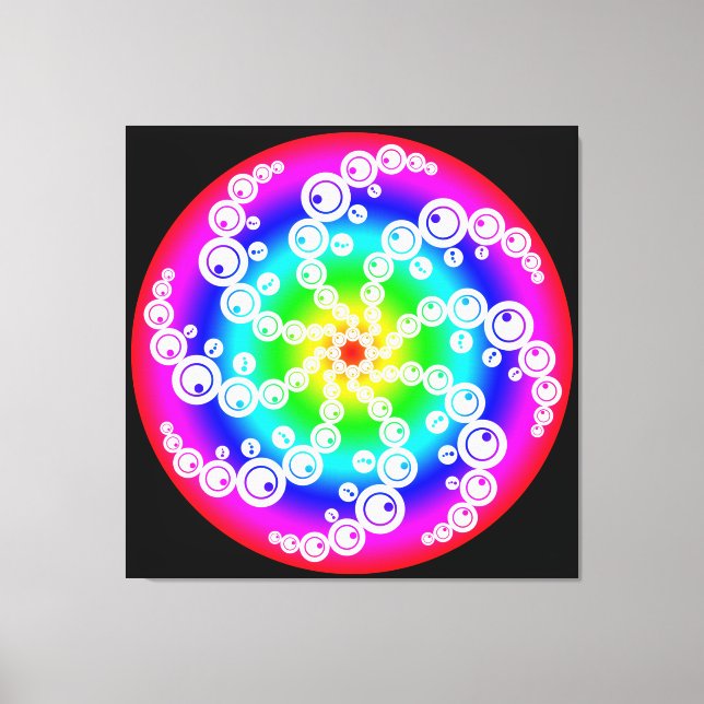 Impresión en lienzo de círculo de cultivo abstract (Anverso)