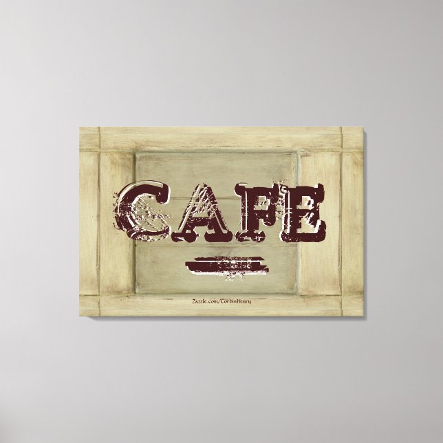 Impresión en lienzo de cocina de café rústico - Pi (Anverso)