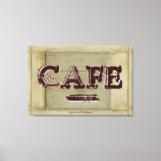 Impresión en lienzo de cocina de café rústico - Pi