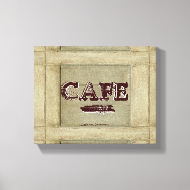 Impresión en lienzo de cocina de café rústico - Pi (Anverso)