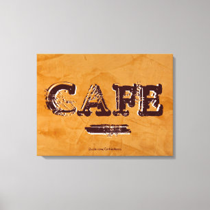 Impresión en lienzo de cocina de café vintage - Da