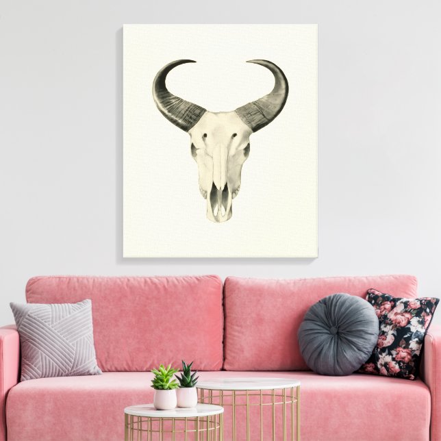 Impresión en lienzo de cráneo de toro dirigido (Insitu (Sala de estar))