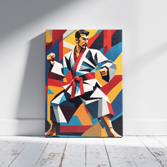 Impresión en lienzo de cubismo de karate (Subido por el creador)