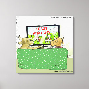 Impresión en lienzo de dibujos animados divertidos