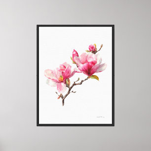 Impresión en lienzo de flor de magnolia elegante