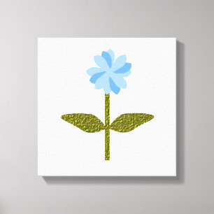 Impresión en lienzo de flor de margarita azul boni