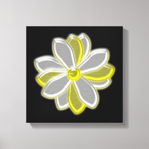 Impresión en lienzo de flor de margarita brillante