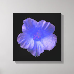 Impresión en lienzo de flor de nasturcia azul