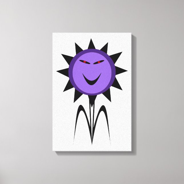 Impresión en lienzo de flor maligna Kawaii Goth Ha (Anverso)
