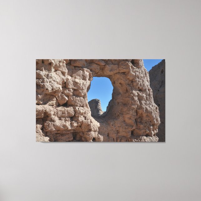 Impresión en lienzo de fuerte de ladrillo de barro (Anverso)