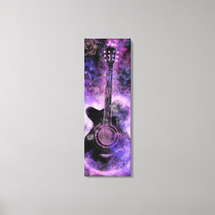 Impresión en lienzo de guitarra de música rock púr