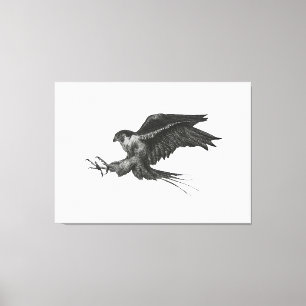 Impresión en lienzo de halcón peregrino