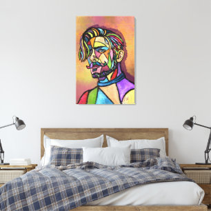 Impresión en lienzo de hombre arte pintado