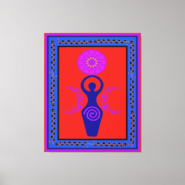 Impresión en lienzo de la fase lunar de la Triple  (Anverso)