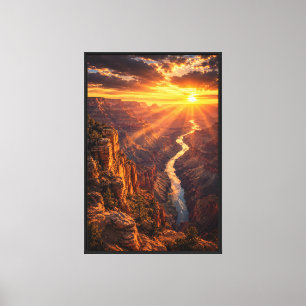 Impresión en lienzo de la puesta de sol del Gran C