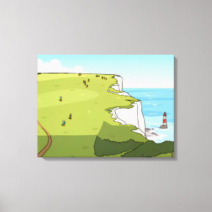 Impresión en lienzo de la vista de Beachy Head