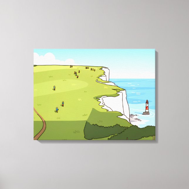 Impresión en lienzo de la vista de Beachy Head (Anverso)