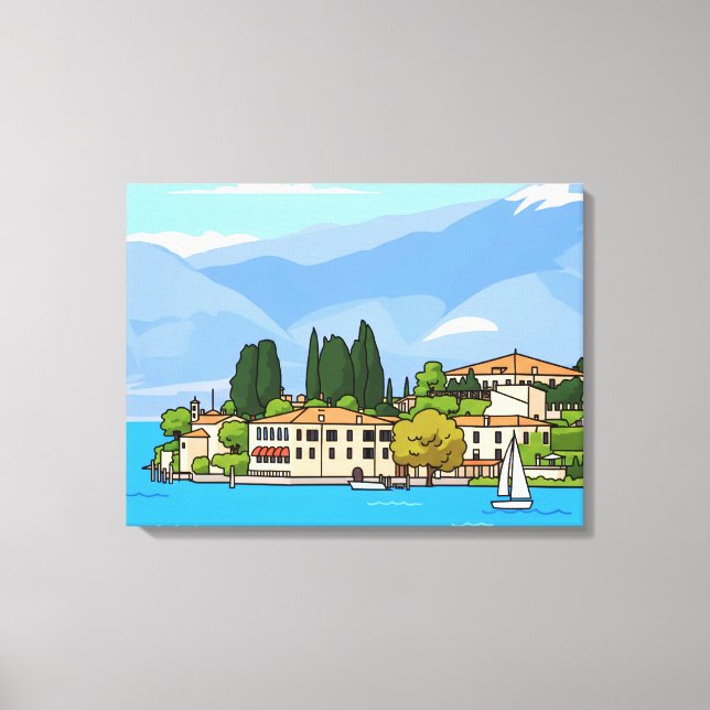 Impresión en lienzo de la vista de San Vigilio del (Anverso)