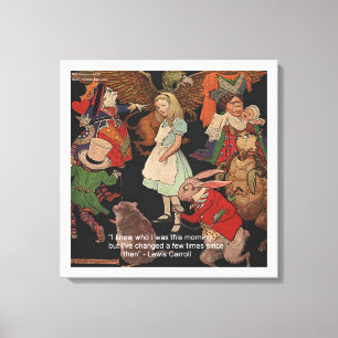 Impresión en lienzo de Lewis Carroll y cambio de m