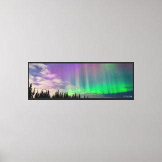 impresión en lienzo de luces del norte púrpura